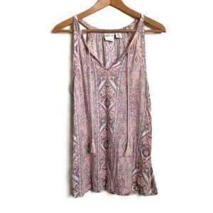 Rachel Zoe Sleeveless Linen Tank Tunic – Size XS Pretty pastel-pink boho tunic i